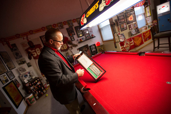 This Kansas City Chiefs fan is always ready for some football. He now has a Guinness World Record.